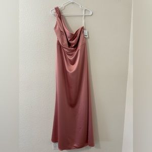 NWT Nordstrom Lovely One Shoulder Desert Rose Maxi Dress SZ 16